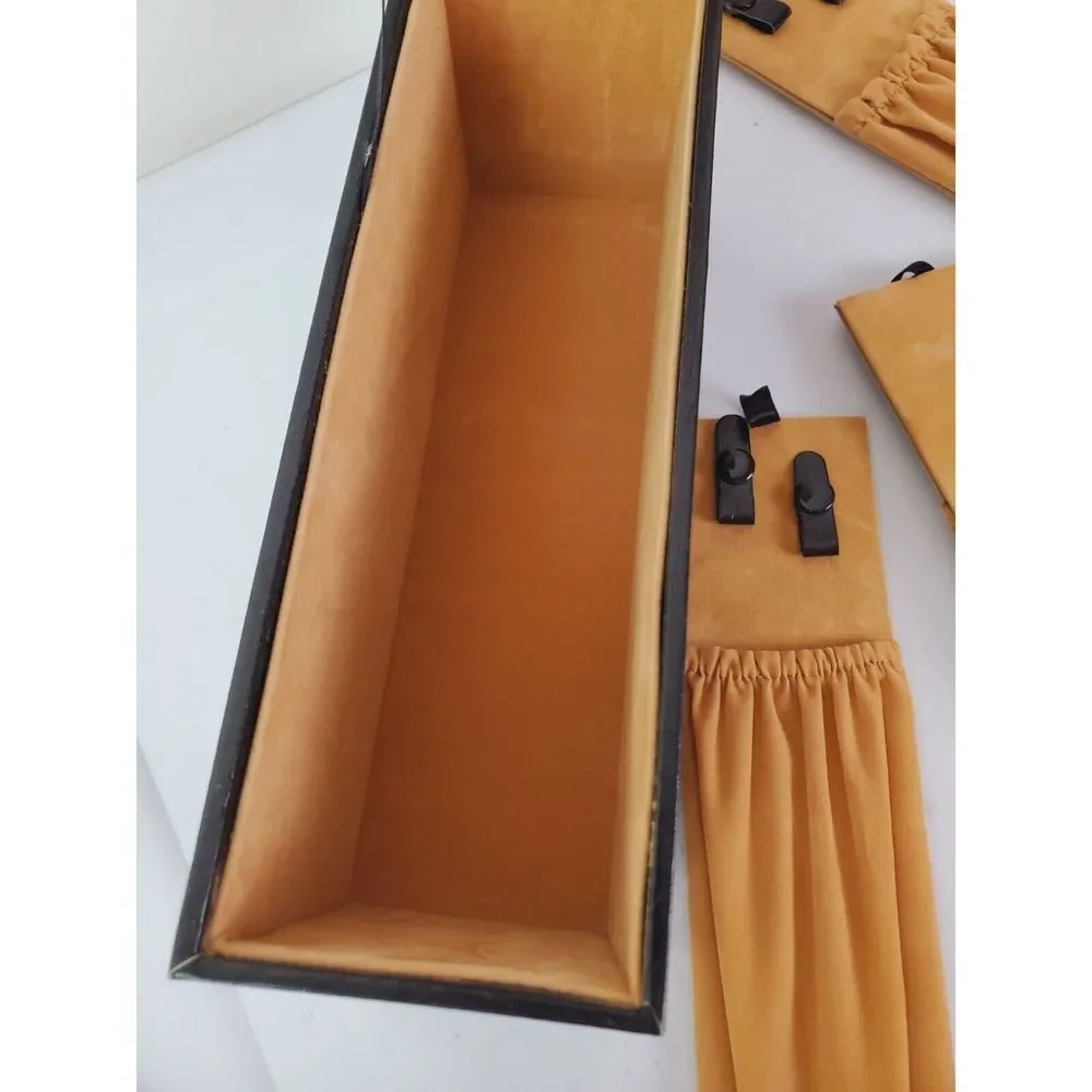 Faux Leather Black Craft‎ Tool/Makeup Brush Holder Snap Close